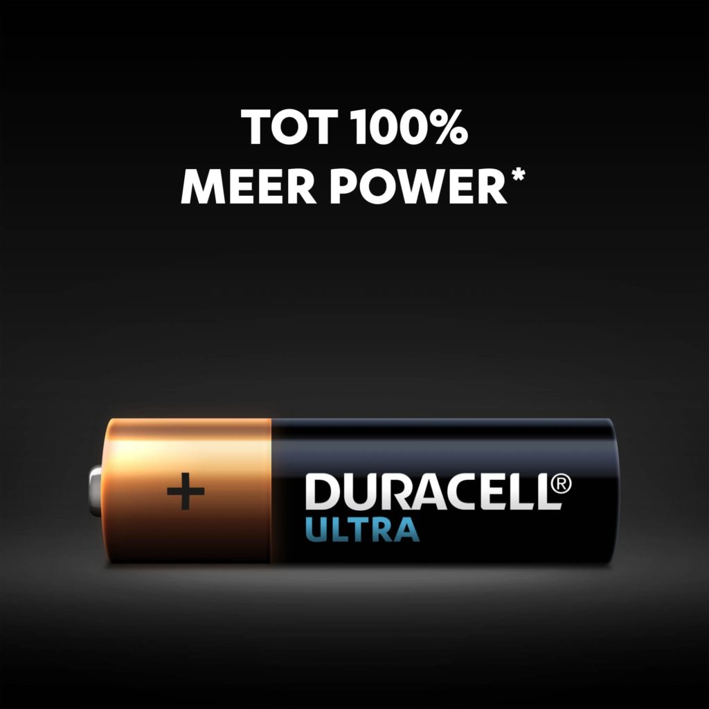 Alkaline Ultra AA-batterijen van Duracell met tot 100% meer kracht