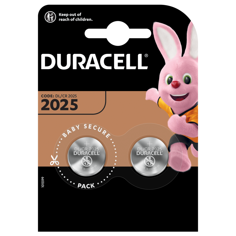 Duracell Specialty Lithium Coin 2025-batterijen in 2-delige verpakking