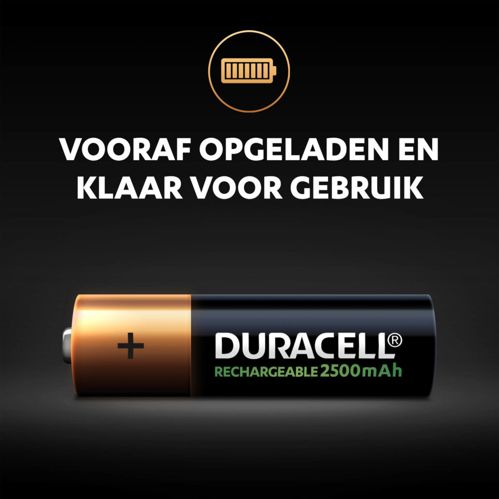 Bonus Nylon Gehuurd Rechargeable AA Batterijen - Duracell Ultra Batterijen