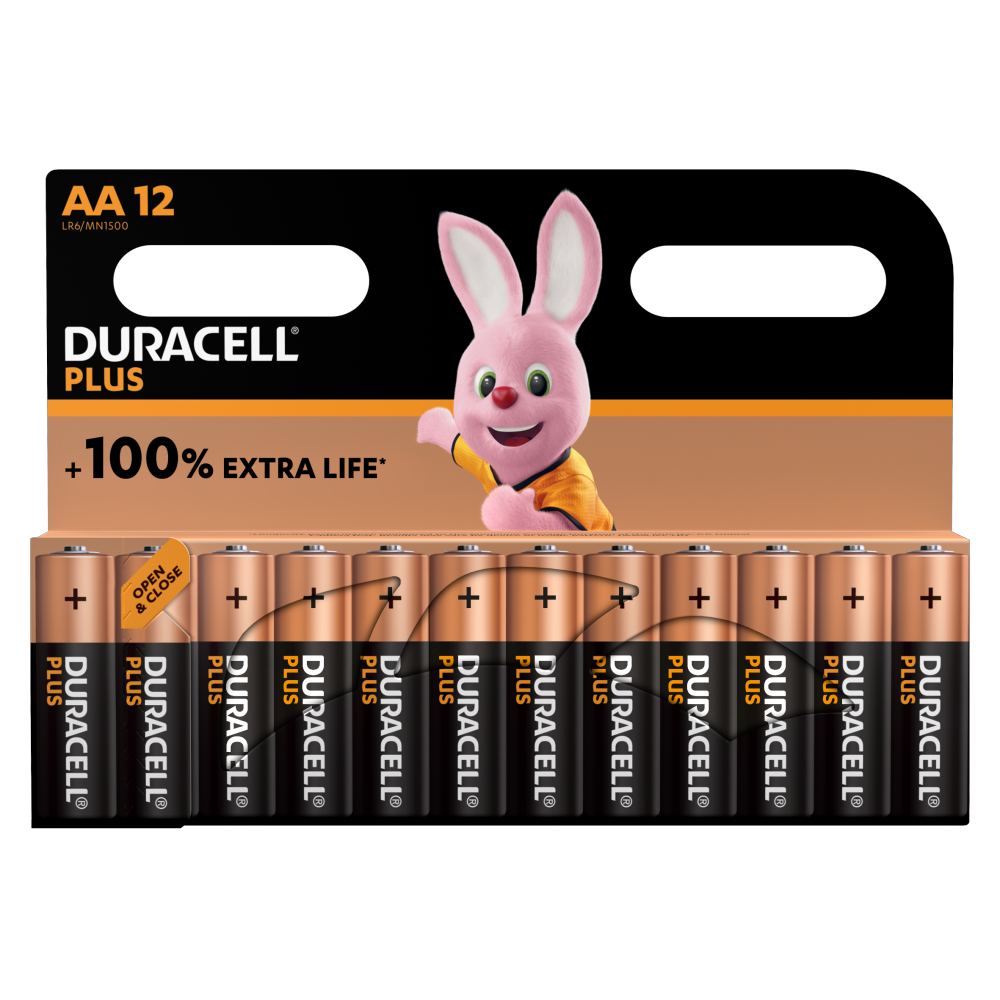 Duracell Type Plus AA-batterijen Pakket van 12 stuks